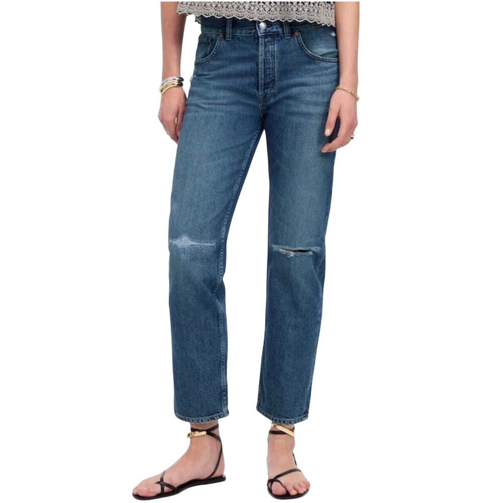 MADEWELL Women’s The Dean Easy Straight Cropped Distressed Jean 31